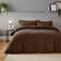 Dunelm Soft & Cosy Cotton Duvet Cover Brown (220x230cm)