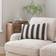 Dunelm Beatrice Stripe Cushion Cover Black (60x40cm)