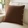 Dunelm Cotton Linen Square Pinecone Cushion Cover Brown (43x43cm)