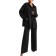 Shein Relaxiva Solid Drop Shoulder Shirt & Wide Leg Pants