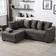 Furniture 786 Chicago Jumbo Cord Grey Sofa 212cm 4 Seater