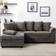 Furniture 786 Chicago Jumbo Cord Grey Sofa 212cm 4 Seater