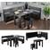 Vicco Roman Corner Bench Black Dining Set 41.5x76.6cm 3pcs