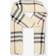 Burberry Womens Stone Checked Frayed-trim Wool Scarf