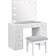 Coaster Regina Makeup Vanity Table with Lighting White Dressing Table 18x37" 2pcs