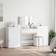 vidaXL Modern White Sminkbord 39x80cm