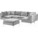 Beliani Evja Grey Sofa 300cm 6 Seater