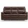 Carson Faux Leather Brown Sofa 208cm 3 Seater