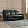 Carson Faux Leather Black Sofa 208cm 3 Seater