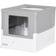 Pawhut Fully Enclosed Cat Litter Box with Front Entry Top Exit