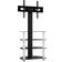 vidaXL Corner Stand Black/Silver TV-bord 65.5x131cm