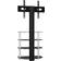 vidaXL Corner Stand Black/Silver TV-bord 65.5x131cm