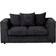 Furniture 786 Chicago Jumbo Cord Black Sofa 15.5cm 2 Seater