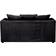 Furniture 786 Chicago Jumbo Cord Black Sofa 15.5cm 2 Seater