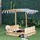 OutSunny Wooden Square Sandpit with Canopy 106x106cm