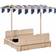 OutSunny Wooden Square Sandpit with Canopy 106x106cm