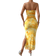 Shein Calvaya Ladies' Tie Dye Strapless Dress With Side Slit Hem Maxi Women Outfit