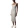 H&M Ribbed Jersey Dress - Light Grey Mottled