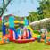 OutSunny 4 in 1 Kids Sailboat Style Bouncy Castle with Slide Pool Trampoline & Climbing Wall