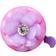 MINI FACTORY Bike Bell for Girls, Bicycle Handlebar Cute 3D Crystal Diamond Flower Pattern Bike Safe Cycling Ring Horn Purple