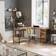 Vasagle L-Shaped Computer Rustic Brown/Black Writing Desk 75x150cm