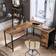 Vasagle L-Shaped Computer Rustic Brown/Black Schreibtisch 75x150cm