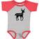 Inktastic Baby New Hampshire Black Deer Silhouette Bodysuit - Heather/Red