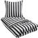 Borg Living Nordic Stripe Dynebetræk Hvid, Grå (220x200cm)
