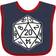 Inktastic 20 Sided White Dice Baby Bib