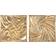 Home ESPRIT Decoration Golden Vægdekorationer 94.5x94.5cm 2stk