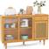 Costway Modern Bamboo Buffet Natural Sideboard 47x32.5"