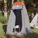 vidaXL Privacy Tent Grey and Orange Pop-up Waterproof