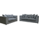 Furniture 786 Kensington Grey Sofa 190cm 2pcs 2 Seater, 3 Seater