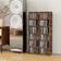 Homcom CD Media Display Unit Rustic Brown Shelving System 21x88.5cm