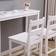 Westwood Breakfast Bar Table White Dining Set 40x110cm 3pcs