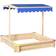 OutSunny Wooden Cabana Sandbox with Bench Canopy