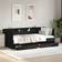 vidaXL Daybed with Drawers Black Soffa 203cm 3-sits