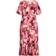 Avenue Sasha Flutter Sleeve Maxi Dress Plus Size - Pink Dahlia