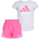 adidas Toddler Essential T-shirt & Woven Shorts Set 2-piece - Light Gray Heather