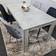 Kosy Koala Tufted Velvet Grey/Black Dining Set 77x117cm 5pcs