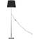 ValueLights Charlie Stem Chrome with Aspen Shade Black Floor Lamp 154cm