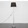 ValueLights Charlie Stem Chrome with Aspen Shade Black Floor Lamp 154cm