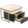 Mercer41 Amaury White/Black Nesting Table 23.6x23.6" 2