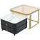 Mercer41 Amaury White/Black Nesting Table 23.6x23.6" 2