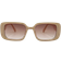 SVNX Rectangle Sunglasses Beige