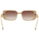 SVNX Rectangle Sunglasses Beige