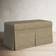 Birch Lane Wyatt Zuma Natural Textured Linen Storage Bench 38x18"