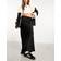 ASOS DESIGN Sort maxinederdel med skråsnit satin-Black