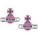 Vivienne Westwood Kitty Earrings - Silver/Pink