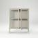 Department Large Pebble Grey Glass Cabinet 90x110cm